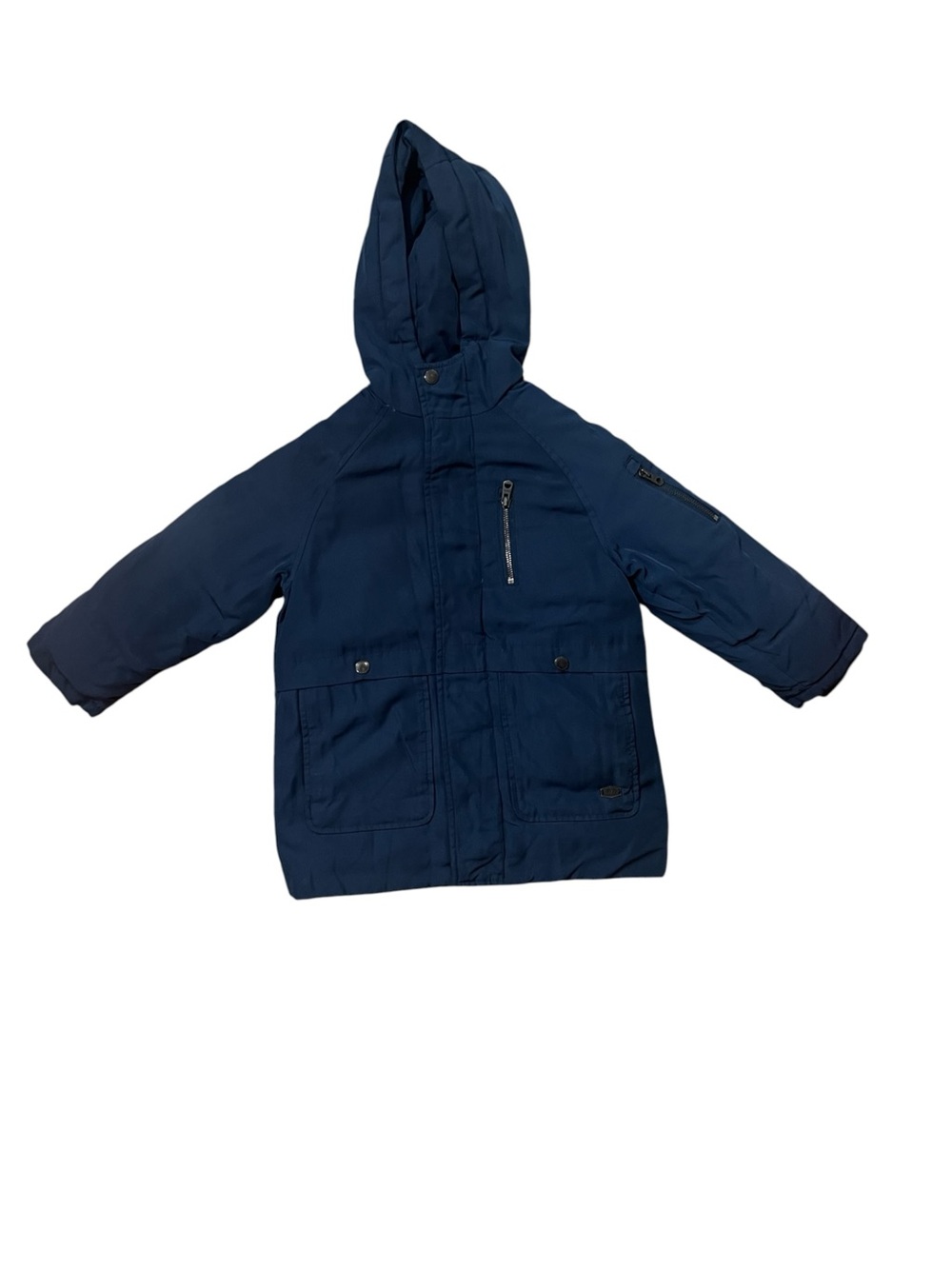 Zara Kids Navy Hooded Puffer Jacket size 6 Down & Feather